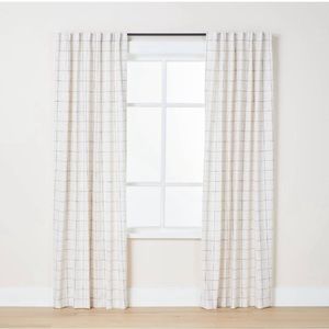 Hearth & Hand 95inch long Light Filtering Curtain - Charcoal Gray
